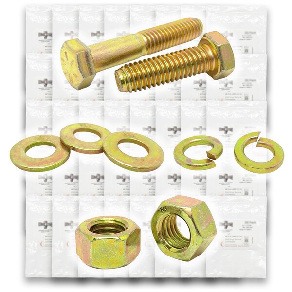 Boltsandnuts.Com Inch Grade 8 Fine Hex Cap Screws, Hex Nuts, Flat & Lock Washers - 2011 PCS Assortment Kit #311 - main